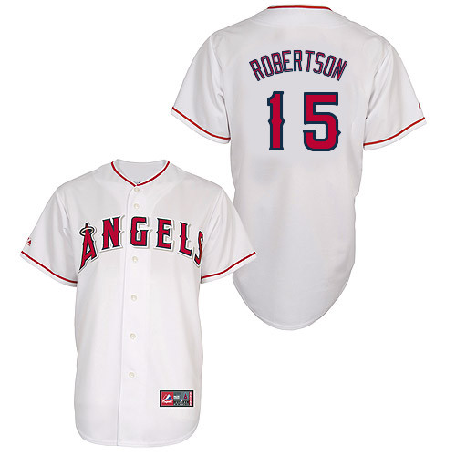 Daniel Robertson #15 Youth Baseball Jersey-Los Angeles Angels of Anaheim Authentic Home White Cool Base MLB Jersey